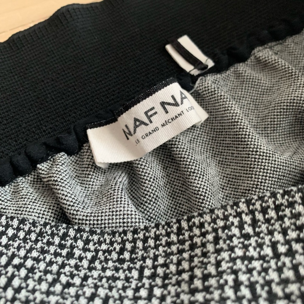 NAF NAF - Vintage Mini Skirt | Herringbone Textured Skirt - Picture 3 of 9